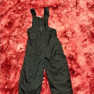 Kids Black Snow Overalls 3T